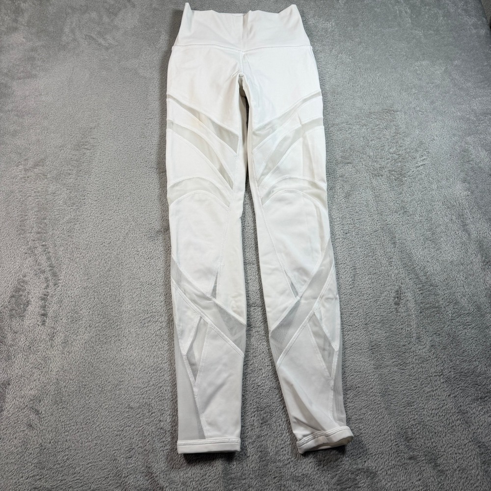 Lululemon Wunder Under Hi-Rise Tight Leggings Womens 4 White 28" Yoga Luxtreme